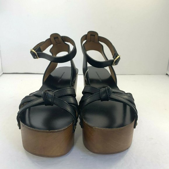 Isabel Marant Etoile Zia Leather Wooden sandal Sz5 - Picture 2 of 10